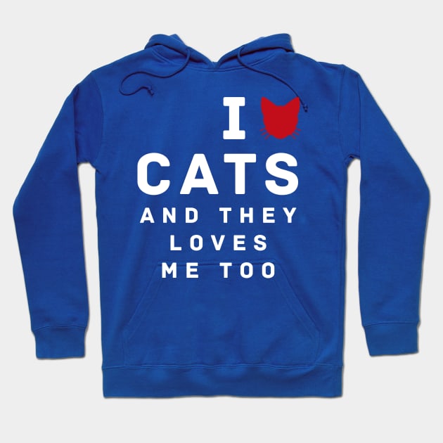 I Love Cats T Shirt Hoodie by cowyark rubbark